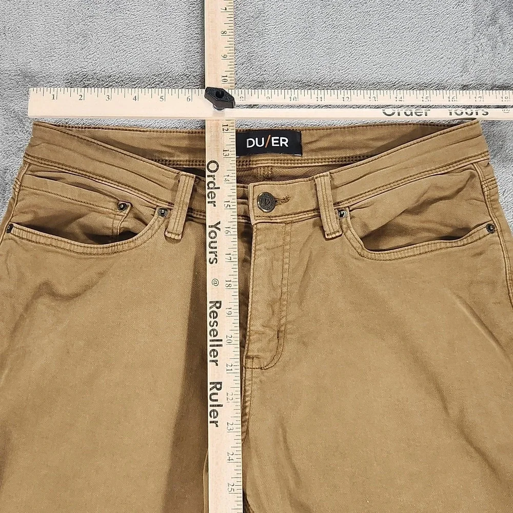 DU/ER‎ Jeans Mens 34x30 Beige N2X Relaxed Taper Stretch 5 Pocket Pants Casual